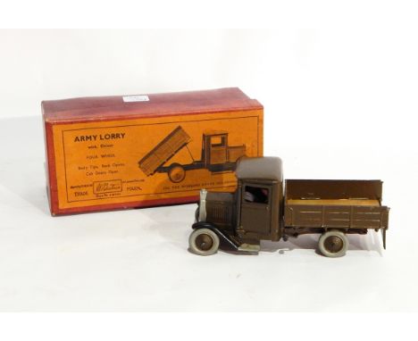 Britains army lorry with driver, in brown, No.1334 