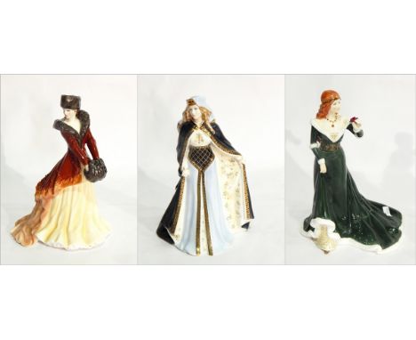 Royal Worcester limited edition porcelain figure of "The Rose of Camelot", 235/7500, Royal Worcester figure "Lady of Sherwood