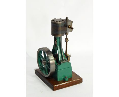 A Stewart model stationary steam engine, with provenance and photographs made by Mr C F Cox, who was an engineer for GWR and 