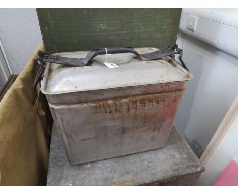 A WWII British Army food container, dated 1944