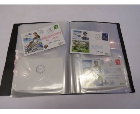A collection of 40 first day covers of Historic Aviators, signed.