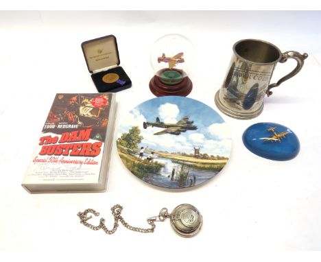 A group lot of Dambusters and Bomber Command memorabilia including hand painted metal figures by Elite Forces, boxed, pewter 