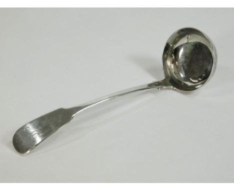 TODDY LADLE. An early Victorian Scottish silver toddy ladle by Patrick Sutherland. Edinburgh 1838.Please note that all items 