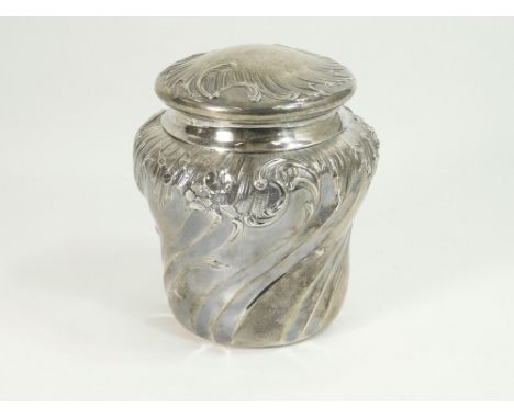 FRENCH SILVER. A French silver caddy with pull-off lid. Height 11cm. Approx. 153g. (4.94 t.oz.)Please note that all items in 