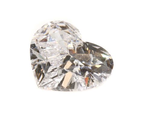 An unmounted heart shaped brilliant cut diamond,with a weight of 0.18ct, estimated as approximately: Colour very light orange