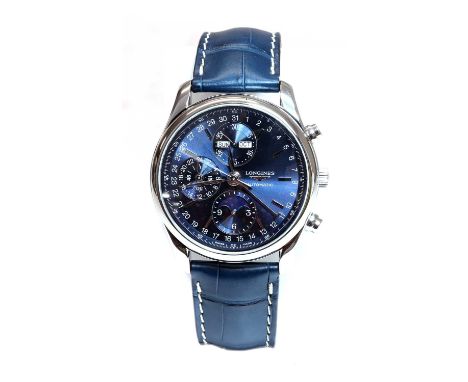 A gentlemen's stainless steel Longines 'The Longines Master Collection' automatic strap watch, c.2020,model no. L2.773.4.92.0
