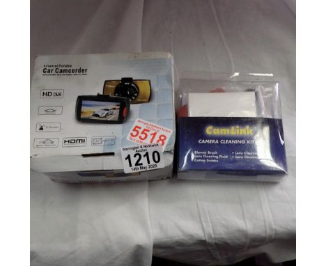 Advanced portable car camcorder with cabling and cleaning kit. UK P&amp;P Group 2 (£20+VAT for the first lot and £4+VAT for s