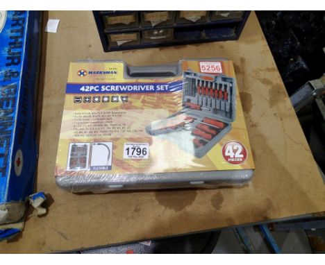 New Marksman forty two piece screwdriver set. Not available for in-house P&amp;P 