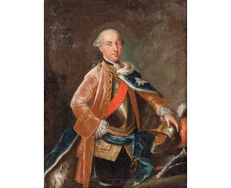 KÖNIGLICHER PORTRÄTMALER DES HERZOGTUMS WÜRTTEMBERG "Staatsporträt von Karl Eugen, Herzog von Württemberg" 18.Jh. Öl auf Lein