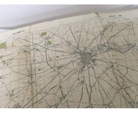 An interesting collection of I world war maps of France and Belgium including Arras and others each stamped Not to be Publish