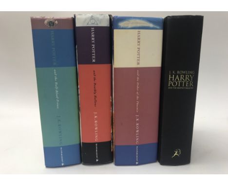 A collection of Harry Potter books, including four first edition hardbacks and other paperbacks. NO RESERVE