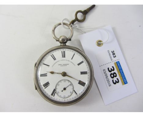 Victorian silver key wound pocket watch signed John Forrest London Chronometer maker to the Admiralty no 513921 case by the L