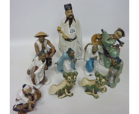 Japanese ceramic Dogs of Fo and figures  Condition Report Click here for further images, condition, auction times & delivery 