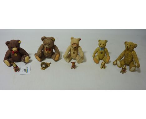 Five Steiff ceramic bears and miniature companions Condition Report Click here for further images, condition, auction times &