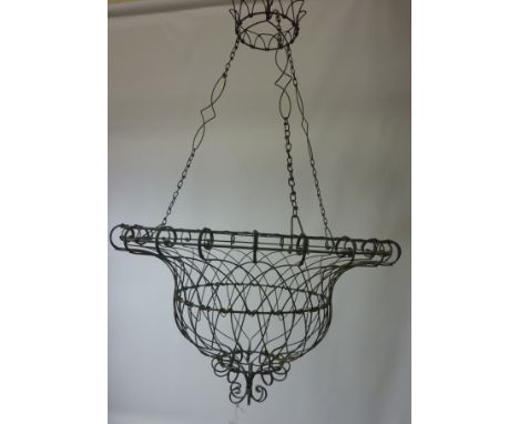 Hanging wirework planter Condition Report Click here for further images, condition, auction times & delivery costs