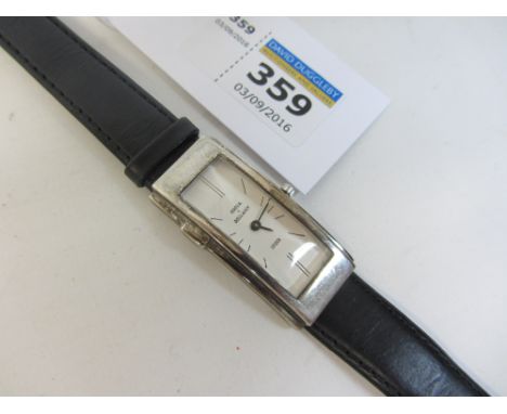 Cobra and Bellamy Time Chain wristwatch with black leather strap Condition Report Click here for further images, condition, a