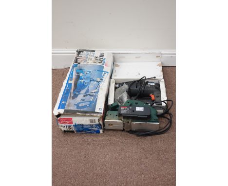 Bosch PHO 2-82 electric planer, Black & Decker, electric drill and a mitre saw (This item is PAT tested - 5 day warranty from