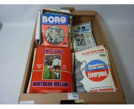 Large quantity of football programs 1961- 71, including Benfica v Manchester United 68 European Cup final, Ajax v Manchester 