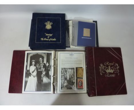 Commemorative 23ct and 22ct gold limited edition stamps and first day cover albums  Condition Report Click here for further i