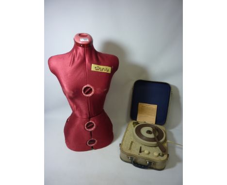 A Diana Autoset adjustable tailor's dummy and a Westminster record player, Model C  Condition Report Click here for further i