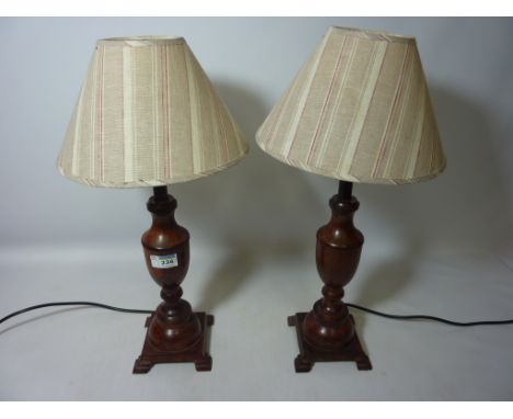 Pair of cast metal table lamps  (This item is PAT tested - 5 day warranty from date of sale)  Condition Report Click here for