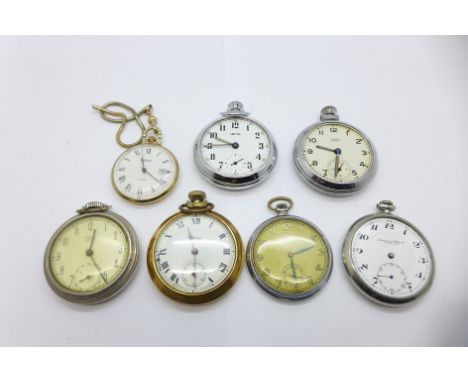 A collection of pocket watches including IWC, a/f 