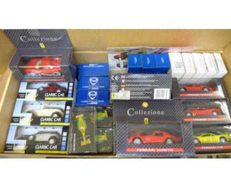 A collection of die-cast model racing cars, boxed (25) 