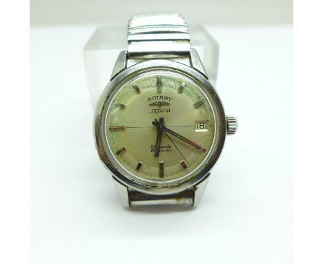 A Rotary Super 41 Rotamatic date wristwatch 