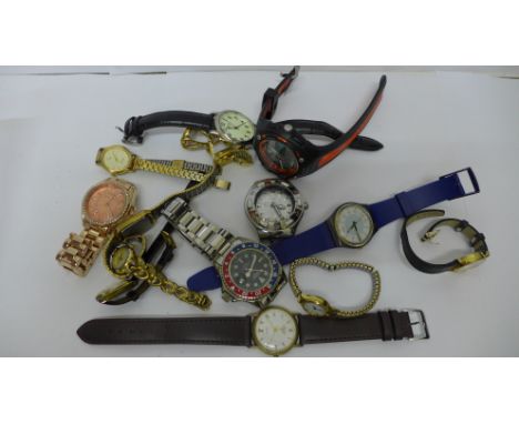 Wristwatches including Swatch, Rotary, Bulova, etc. 