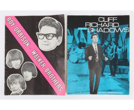 Two vintage souvenir brochures for Roy Orbison with the Walker Brothers and Cliff Richard and the Shadows (2). 