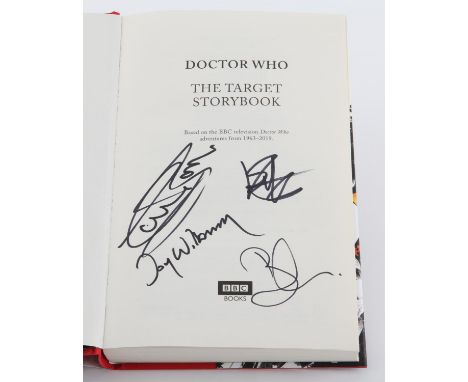 Doctor Who - The Target storybook signed on inside cover page by Colin Baker, Joy Wilkinson, Vinay Patel and Beverly Sandford