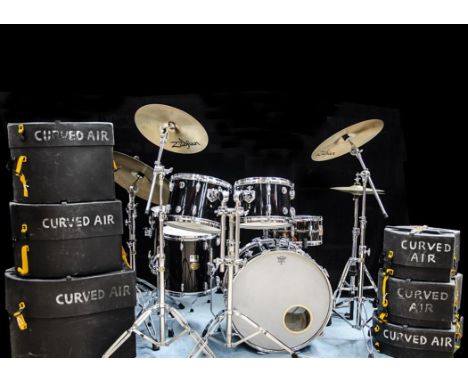 Curved Air Drum Kit - The Drum Kit of Florian Pilkington-Miksa, original drummer with Curved Air who was a member of the band