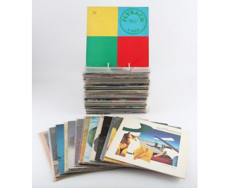 1970s rockpile of 73 LPS. Classics from Joe Cocker, Eric Clapton, The Flying Burrito Brothers, Humble Pie, Slade, Santana, St