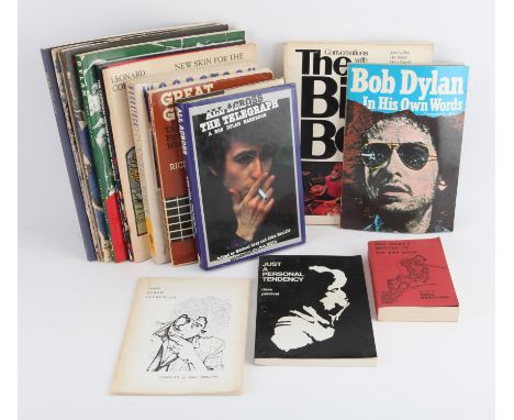 Collection of Rock Music related books including a sought after copy of The Big Beat by Max Weinberg. Several books on Bob Dy