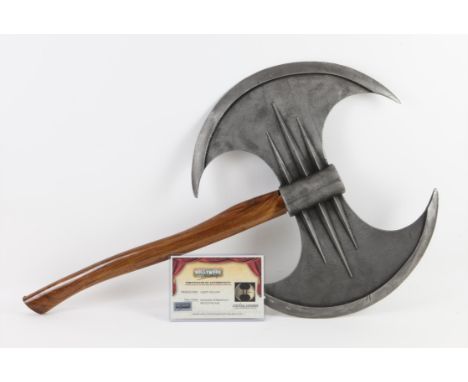 Sleepy Hollow (1999) Prototype Headless Horseman metal axe from production of the Tim Burton movie, (the handle is a later ad