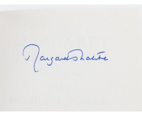 Margaret Thatcher signed hardback book, a first edition of The Path To Power signed to the inside page in clear blue marker, 