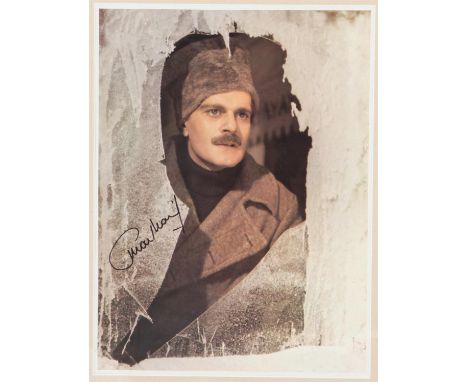 Omar Shariff - Large signed photo print from Doctor Zhivago, mounted, overall 38 x 49 cm.  Provenance: The vendor is an autog