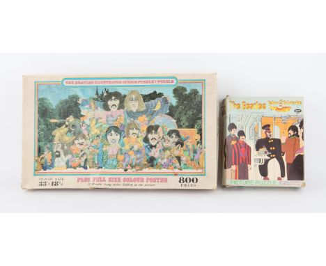 The Beatles - Original vintage 1970s Philmar made The Beatles ' Illustrated Lyrics Puzzle In A Puzzle ' jigsaw puzzle. Appear