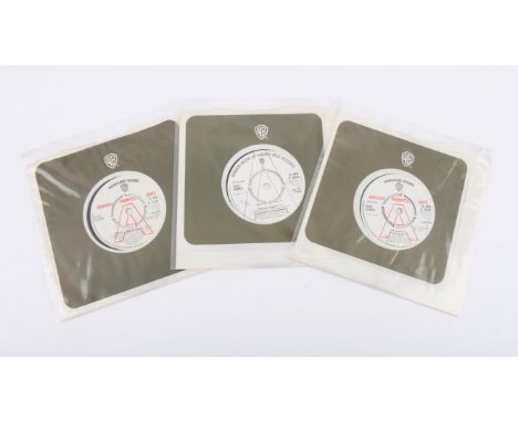 Three Alice Cooper UK 7 inch DEMO vinyl records: Schools Out released on Warners K 16188 in 1972, Teenage Lament issued on Wa