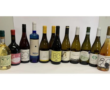 Twelve assorted White/Red/Rose Wines to include Franc De Bel Bordeaux 750ml, Bel En Blanc 750ml, Initial BC Les Dubien 750ml,