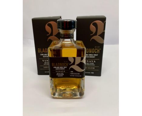 Two Bladnoch Vinaya Lowland Single Malt Scotch Whiskies Classic Collection 2 x 700ml.