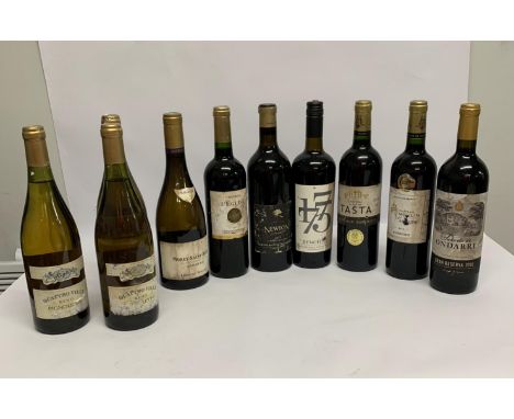 Ten assorted Red/White/Fizzy Wines to include Chateau Du Tasta 2019 Superior Bordeaux 750ml, Chateau L'Eglise 2015 Cotes De B
