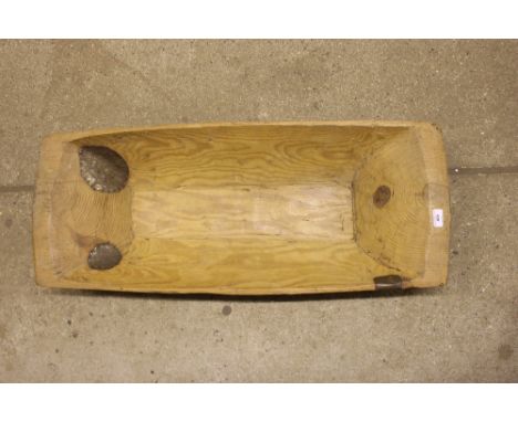 A pine dug out trough