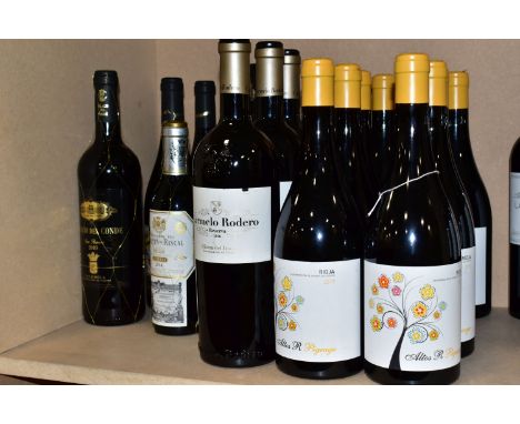 WINE, eighteen bottles of Spanish Red Wine comprising nine bottles of ALTOS R PIGEAGE 2017 Rioja, 15% vol, 75cl, three bottle