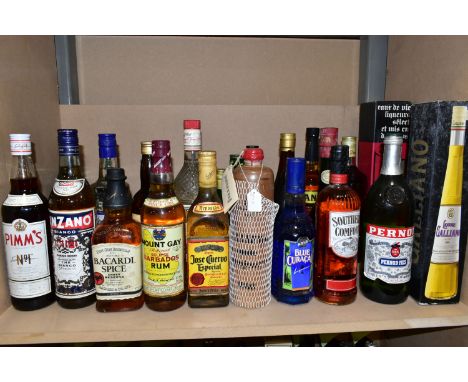 ALCOHOL, twenty-six bottles of assorted Spirit and Liqueurs to include Mount Gay Eclipse Barbados Rum, Bacardi Spice Amber Re