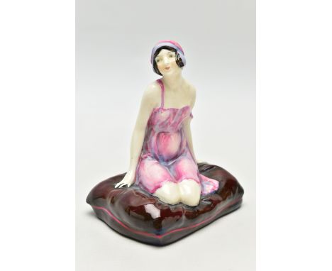 A ROYAL DOULTON FIGURE NEGLIGEE, modelled by Leslie Harradine, HN number unknown, colour variation of the figure produced fro