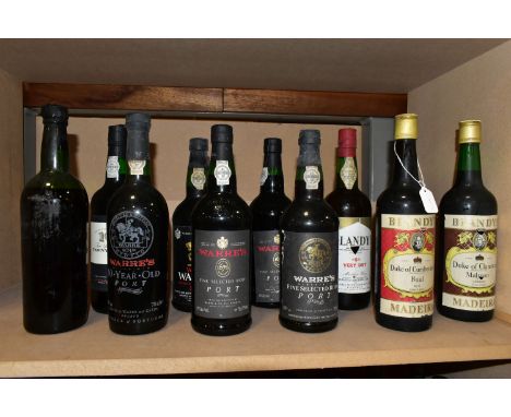 NON-VINTAGE PORT &amp; MADEIRA eleven bottles comprising four bottles of BLANDY'S Madeira, Duke of Clarence Malmsey, Duke of 