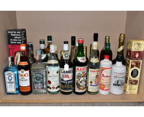 ALCOHOL, twenty-five bottles of a assorted Spirit and Liqueurs to include, Bombay Sapphire Gin, Pimm's No.3, Olmeca Tequila, 