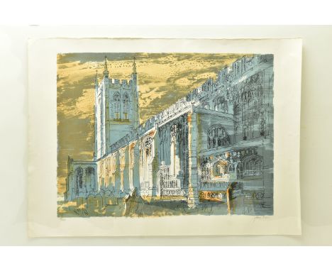 JOHN PIPER (BRITISH 1903-1992) 'LONG MELFORD CHURCH', a limited edition lithographic print, signed and numbered 123/275 in pe