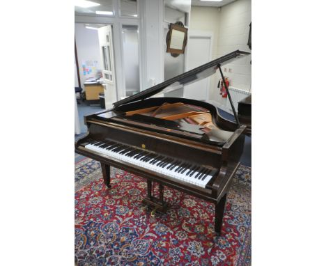 A JOHN BROADWOOD &amp; SONS MAHOGANY 5FT  BABY GRAND PIANO, serial number 250794, ivory keys, on square tapered legs, and bra